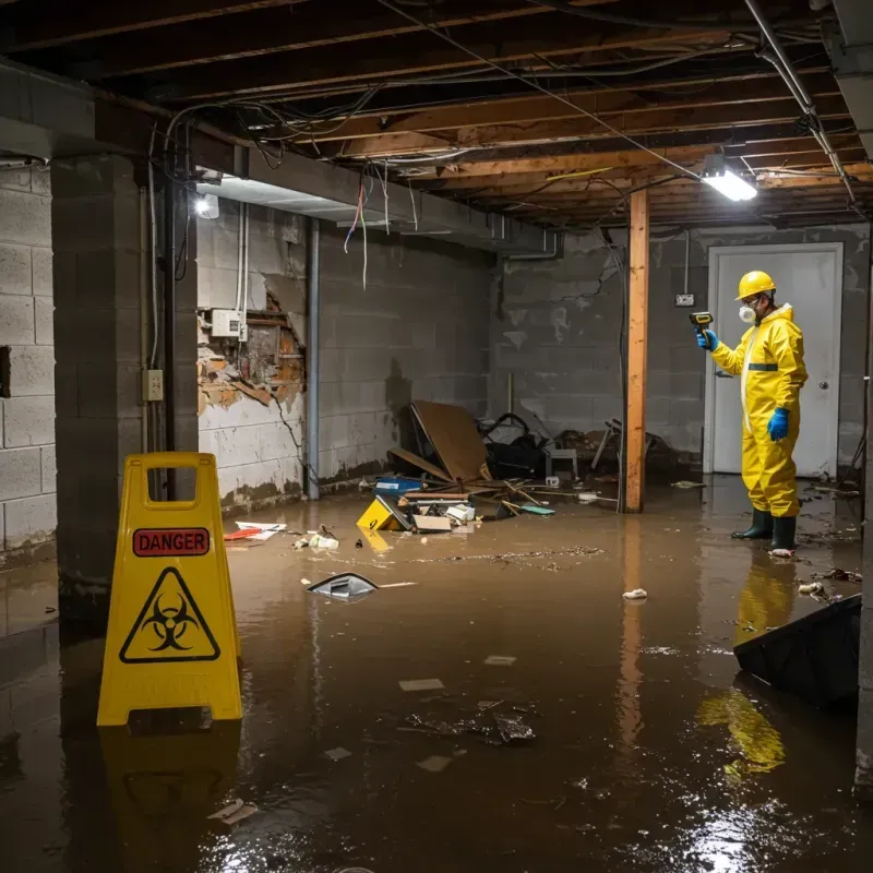 Flooded Basement Electrical Hazard in Hackberry, TX Property